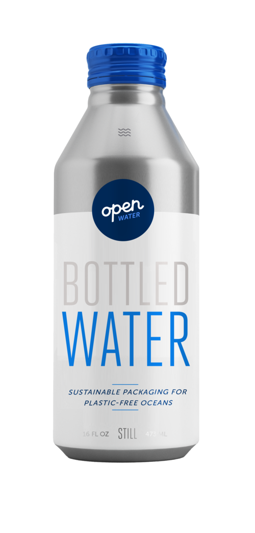 Open Water in aluminum bottle